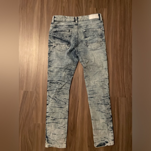 Wt02 Men's Light Wash Skinny Jeans size 34X30 - Picture 4 of 9